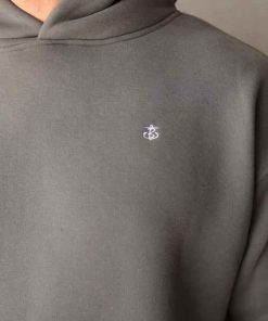 Blakely Anchor Relaxed Hoodie-Charcoal