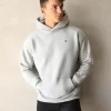Blakely Anchor Relaxed Hoodie-Marl Grey
