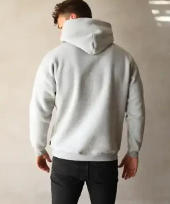 Blakely Anchor Relaxed Hoodie-Marl Grey