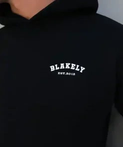 Blakely Heritage Relaxed Hoodie-Black