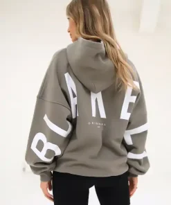 Blakely Isabel Oversized Hoodie-Grey Green