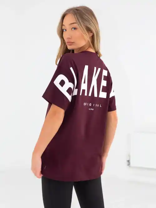 Blakely Isabel Tee-Burgundy