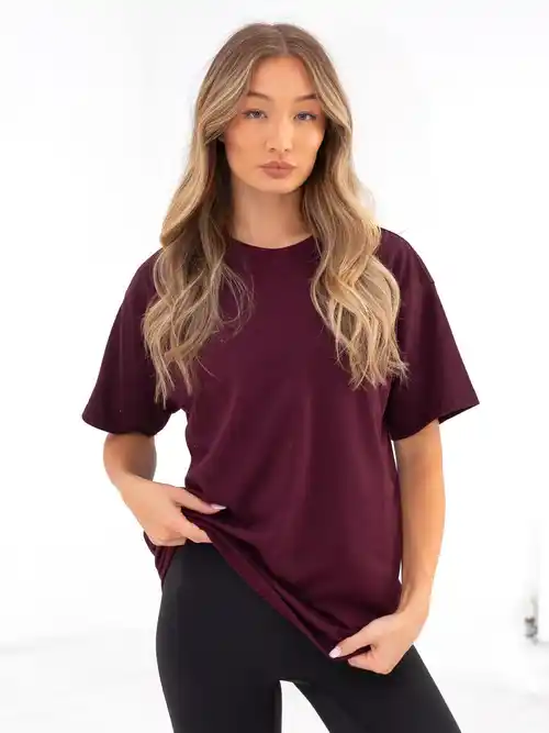 Blakely Isabel Tee-Burgundy