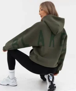 Blakely Isabel Tonal Hoodie-Khaki Green