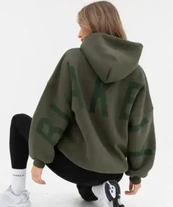 Blakely Isabel Tonal Hoodie-Khaki Green