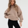 Blakely Isabel Tonal Hoodie-Tan