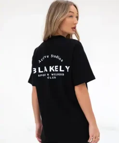 Blakely Monaco Oversized T Shirt-Black