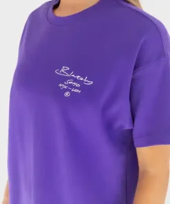 Blakely Soho Oversized Script T Shirt-Purple