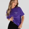Blakely Soho Oversized Script T Shirt-Purple