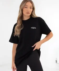 Oversized Training T Shirt-Black