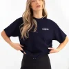 Oversized Training T Shirt-Navy