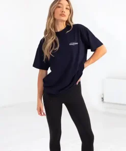 Oversized Training T Shirt-Navy