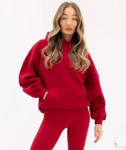Isabel Oversized Hoodie Red Front