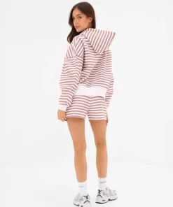 Blakely Evie Striped Dusty Pink Hoodie 2
