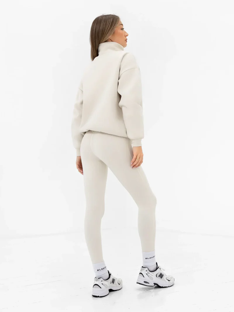 Blakely Heritage White Zip Jumper 2