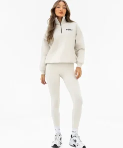 Blakely Heritage White Zip Jumper
