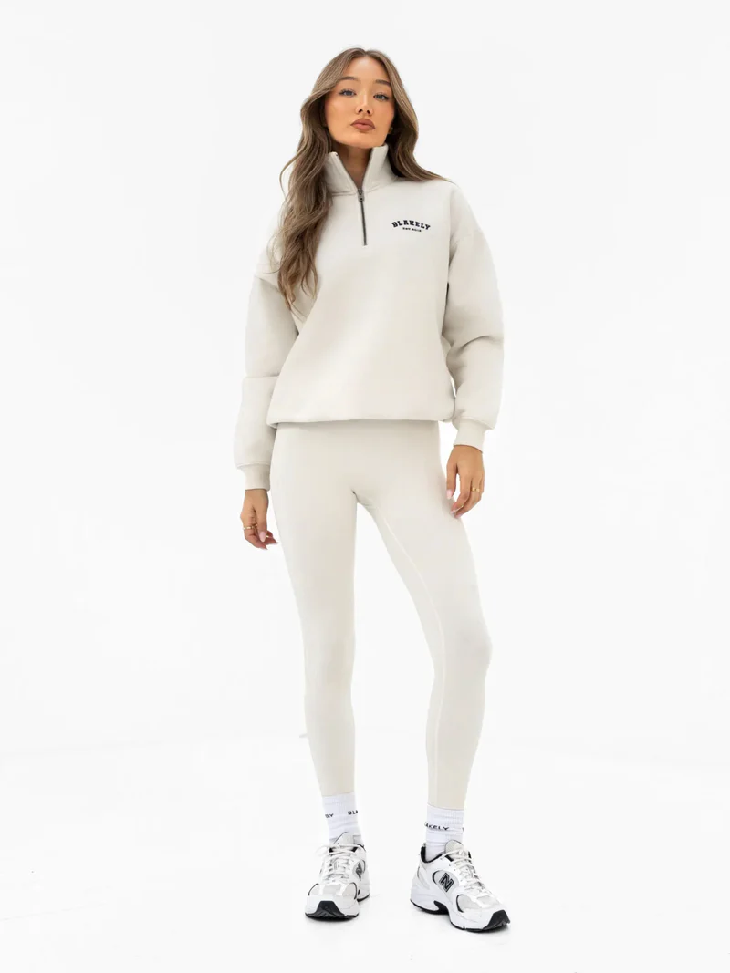 Blakely Heritage White Zip Jumper