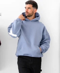 Blakely Idris Oversized Cloudy Blue Hoodie