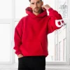 Blakely Idris Oversized Red Hoodie