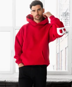 Blakely Idris Oversized Red Hoodie