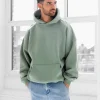 Blakely Idris Oversized Sage Green Hoodie