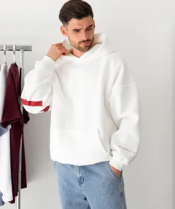 Blakely Idris Oversized White Hoodie