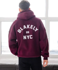 Blakely NYC Relaxed Burgundy Hoodie 2