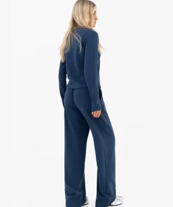 Blakely Soft Waffle Cardigan Navy Jumper 2
