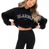 Blakely Varsity Oversized Black Hoodie