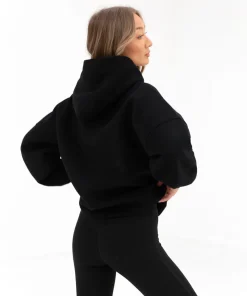 Blakely Varsity Oversized Black Hoodie 2