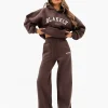 Blakely Varsity Oversized Chocolate Hoodie