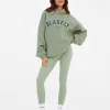 Blakely Varsity Oversized Green Hoodie
