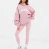 Blakely Varsity Oversized Pink Hoodie