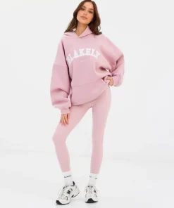 Blakely Varsity Oversized Pink Hoodie
