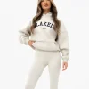 Blakely Varsity Oversized White Hoodie