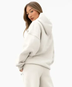 Blakely Varsity Oversized White Hoodie 2